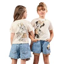 Blusa Animê Minnie Mouse Pérola Off White Verão Blusa Animê Minnie Mouse Pérola Off White Verão