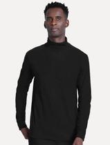 Blusa Aramis Masculina Manga Longa Regular Gola Alta Preta