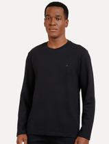 Blusa Aramis Masculina Regular Suedine Canelado Preta