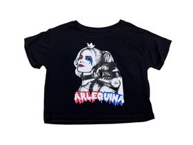 Blusa Arlequina Blusinha Cropped Camiseta Baby Look Feminina Sf369 Sf370 BM