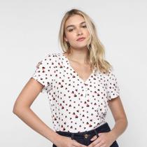 Blusa Ayaka Decote V Botões Feminina