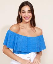 Blusa azul ciganinha a - Strema