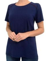 Blusa Azul Marinho Filete Blusa Azul Marinho Filete