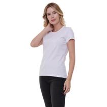Blusa Baby Look Básica Malwee Manga Curta Feminina Branca