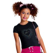 Blusa baby look coração boca grande Blusa baby look coração boca grande