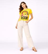 Blusa Baby Look Feminina Estampada Select Amarelo