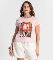 Blusa Baby Look Feminina Estampada Select Rosa