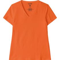 Blusa Baby Look Feminina Gola V Cotton Malwee Ref. 04502