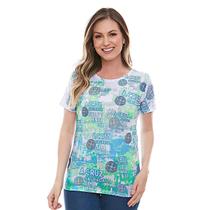 Blusa Baby Look Medalha de São Bento DV11570 Blusa Baby Look Medalha de São Bento DV11570