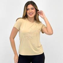 Blusa Bana Bana Manga Curta com Bordado Feminina