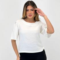 Blusa Bana Bana Tecido Básica Manga Curta Feminina