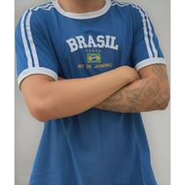 Blusa Bandeira Do Brasil Bordada Retrô