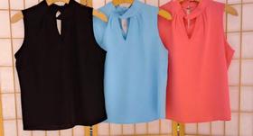 Blusa basic essential crepe Blusa basic essential crepe