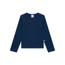 Blusa Básica Azul Marinho Brandili Blusa Básica Azul Marinho Brandili