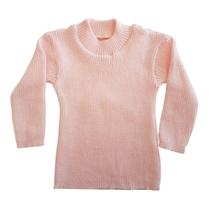 Blusa Básica Cacharrel de Tricô Rosa Tricô Kids