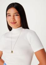 Blusa Básica Feminina Canelada Gola Alta - Hering