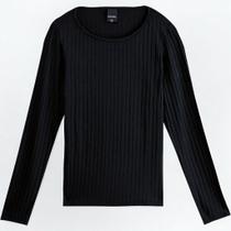 Blusa Básica Feminina Canelado De Viscose Malwee Ref.54827