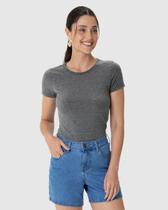 Blusa Básica Feminina Decote Redondo Em Algodão