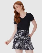 Blusa Básica Feminina Decote V Em Algodão