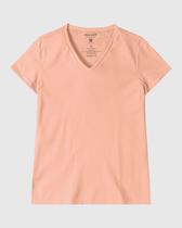 Blusa Básica Feminina Decote V Em Algodão