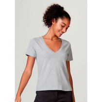 Blusa Básica Feminina Em Algodão Com Decote V - hering Blusa Básica Feminina Em Algodão Com Decote V - hering