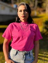 Blusa basica feminina gola alta combinaçao perfeita