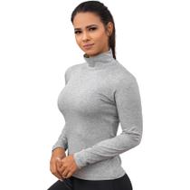 Blusa Básica Feminina Gola Alta Frio Inverno Manga Longa