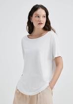 Blusa Básica Feminina Manga Curta Em Viscose Blusa Básica Feminina Manga Curta Em Viscose