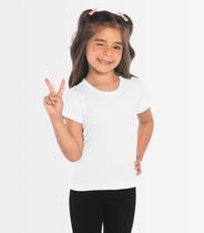 Blusa Básica Infantil Cotton Leve Rovi Kids Branco