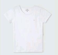 Blusa Básica Infantil Menina Manga Curta Com Patch Bordado Hering Kids