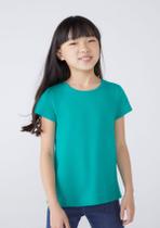 Blusa Básica Infantil Menina Manga Curta Tam 1 A 16