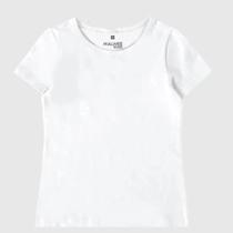 Blusa Básica Infantil Verão Menina Cotton Branco - Malwee