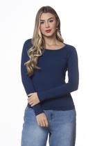 Blusa Básica Manga Longa Zipituka 302 Marinho Blusa Básica Manga Longa Zipituka 302 Marinho