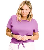 Blusa básica Plus Size Amarrar na Frente Soltinha G1 A G5 Blusa básica Plus Size Amarrar na Frente Soltinha G1 A G5