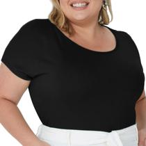 Blusa Básica Plus Size Decote Redondo Feminina Malwee - 87841