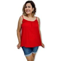 Blusa Bata Alça Com Regulagem Viscose Estampada Gg Plus Size