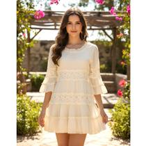 Blusa Bata Boneca Indiana Feminina Em Musseline HC-60361