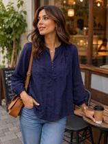 Blusa Bata Feminina Boho Chic Soltinha Manga Indiana