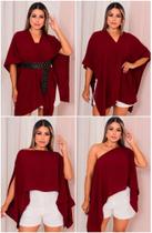 Blusa Bata Feminina Capa Estilo Boho Multi Formas Da Moda