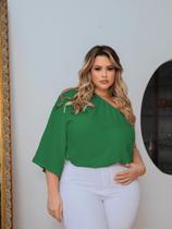 Blusa Bata Feminina Plus Size Cropped Soltinha Ajustável Manga Nula