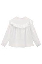 Blusa Bata Infantil em Tricoline Babados - Kukie Blusa Bata Infantil em Tricoline Babados - Kukie