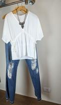 Blusa bata P /M branca