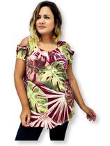 Blusa Bata Viscolycra Ciganinha Plus Size 5328