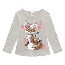 Blusa Bebê Brandili Raposinha Manga Longa Feminina