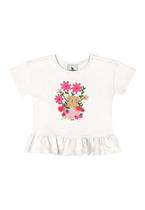 Blusa Bebê com Glitter e Pompom Quimby