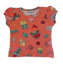 Blusa Bebê Feminino Manga Curta Fakini