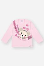 Blusa Bebê Menina Ursinho Rosa Mundo Cinti Blusa Bebê Menina Ursinho Rosa Mundo Cinti