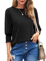 Blusa Bluetime Dressy, casual, moda de verão para mulheres, preta