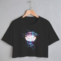 Blusa Blusinha Camiseta Cropped TShirt Feminina Algodão Tecido Premium Estampa Digital Balão Mágico