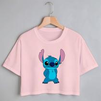 Blusa Blusinha Camiseta Cropped TShirt Feminina Algodão Tecido Premium Estampa Digital Coala Azul Fofo Timido